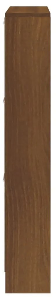 barna tölgyszínű szerelt fa cipősszekrény 59 x 17 x 150 cm