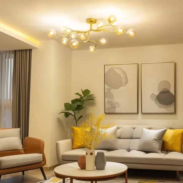 Brilagi - LED Felületre szerelhető csillár MISTEL 15xG9/3W/230V arany