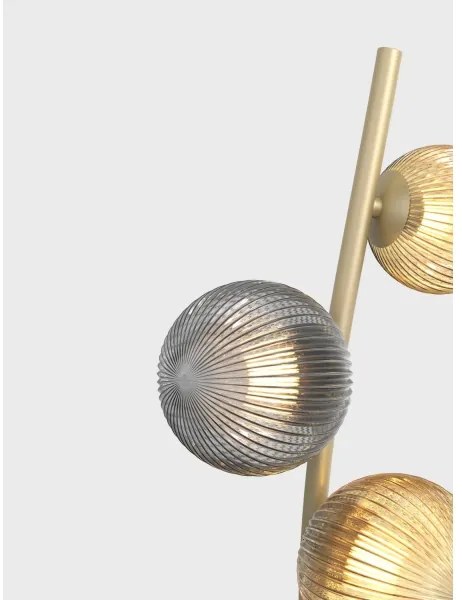 Wofi 3015-904 - LED Állólámpa METZ 9xG9/3,5W/230V arany/szürke