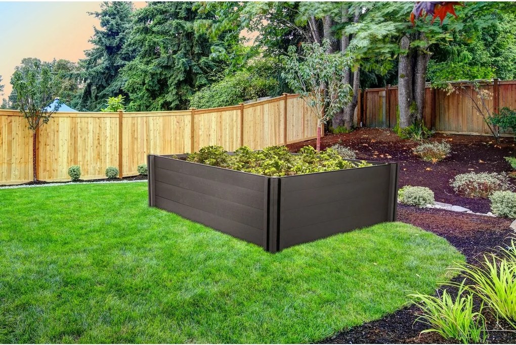 Emelt virágágyás G21 Crop 183 x 143 x 54, WPC,Eben, 54 cm