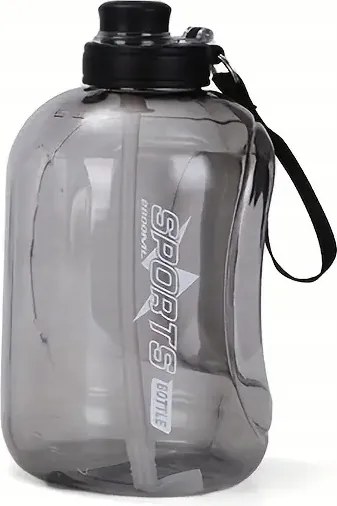 Nagy Vizes Palack 2800 ML Kulacs Motivációs Szívószállal Mérve Fogantyúval