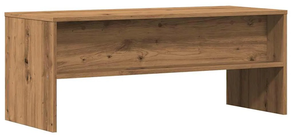 kézműves tölgy színű szerelt fa TV-szekrény 100x40x40 cm