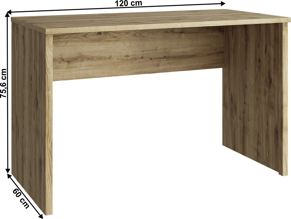 Számítógépasztal 120, navarra tölgy, DORSI