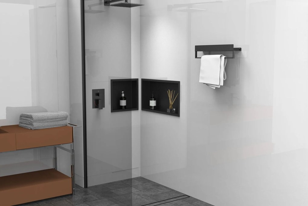 Fürdőszobai polc SF01 60cm black matt