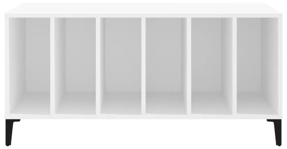 fehér szerelt fa hanglemezszekrény 100 x 38 x 48 cm