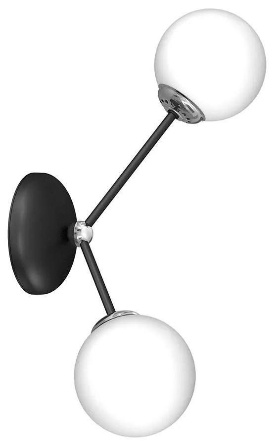 Fali lámpa JOY 2xE14/40W/230V fekete/fényezett króm