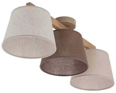 Brilagi - Felületre szerelt csillár LATTE 3xE27/15W/230V fenyő/mix