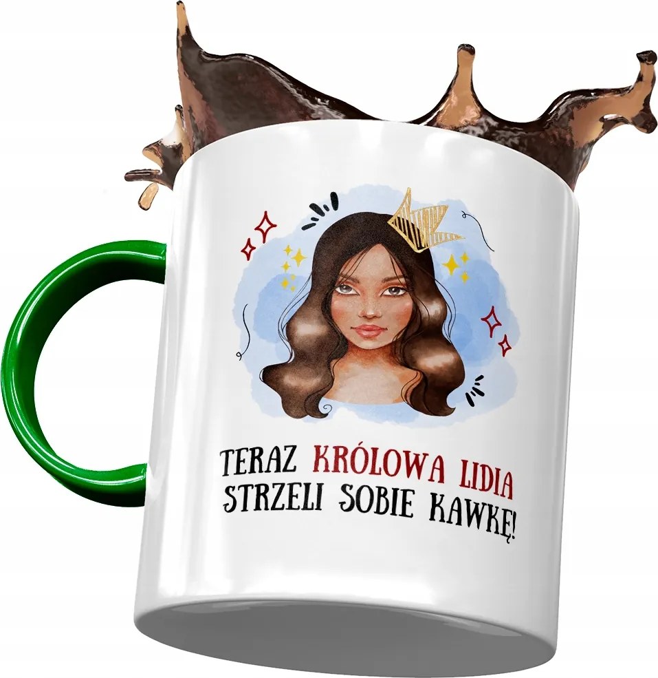 Zöld Bögre Lídia Feleség Barátnő Ajándék Nyomtatott Fotóval