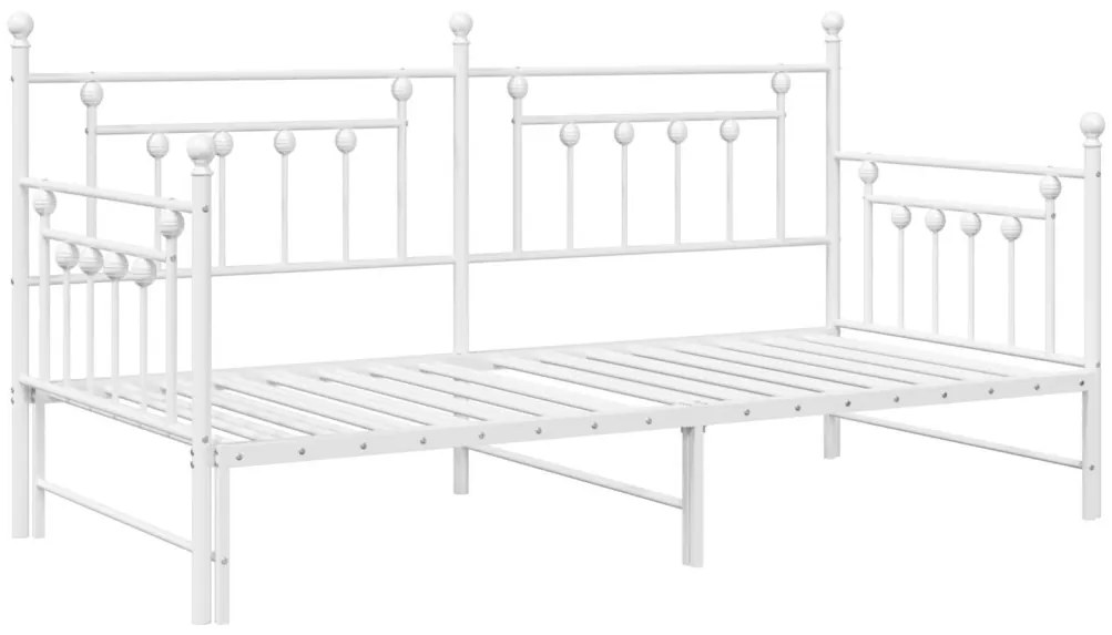 Daybed keret trundle-lal Fehér 100x190 cm Acél
