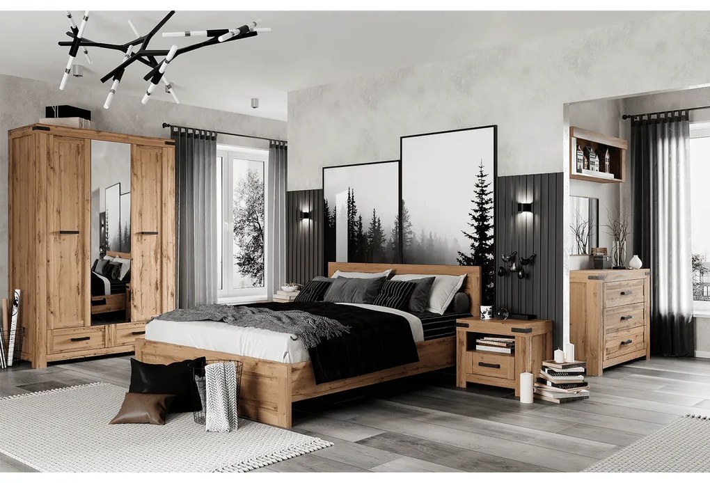 MORATIZ 3S komód, wotan korszak