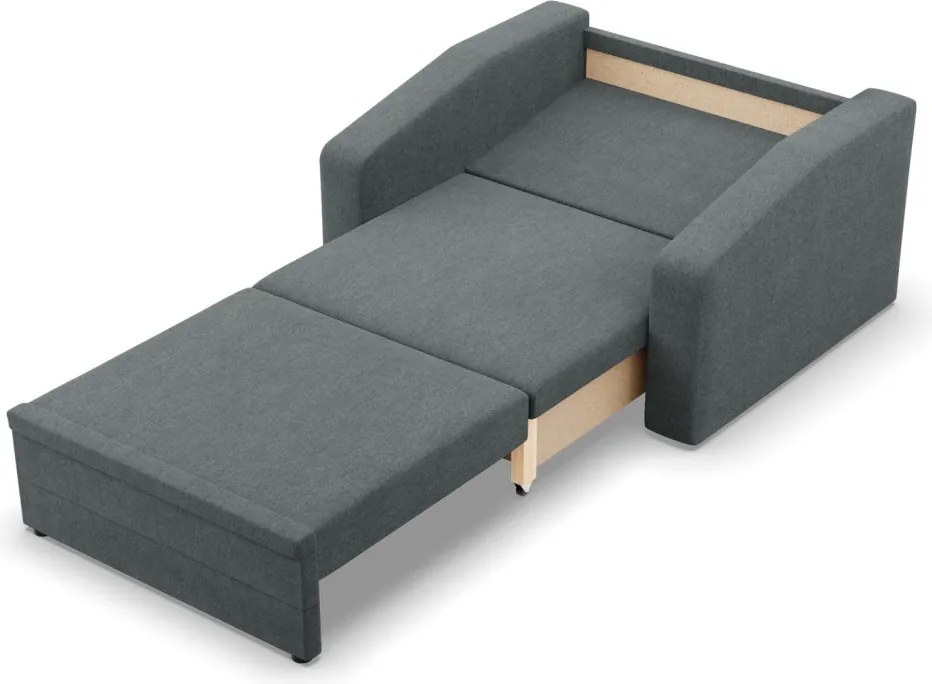 Vertico fekvőfotel, 90 cm széles, fonott, szürke