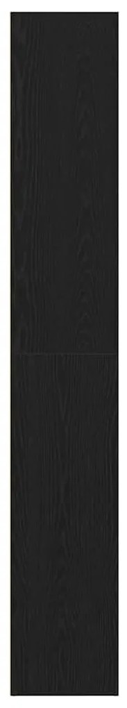 fekete tölgy színű szerelt fa könyvespolc 60 x 30 x 189 cm