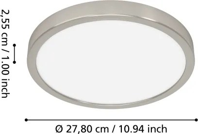 Eglo 901382 -LED RGBW dimmelhető füstölt üveges mennyezeti lámpa FUEVA-Z LED/14,3W/230V 27,8cm IP44 króm