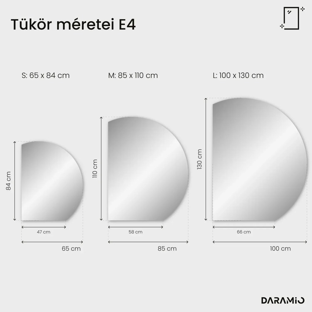 Kerek tükör LED világítással E4