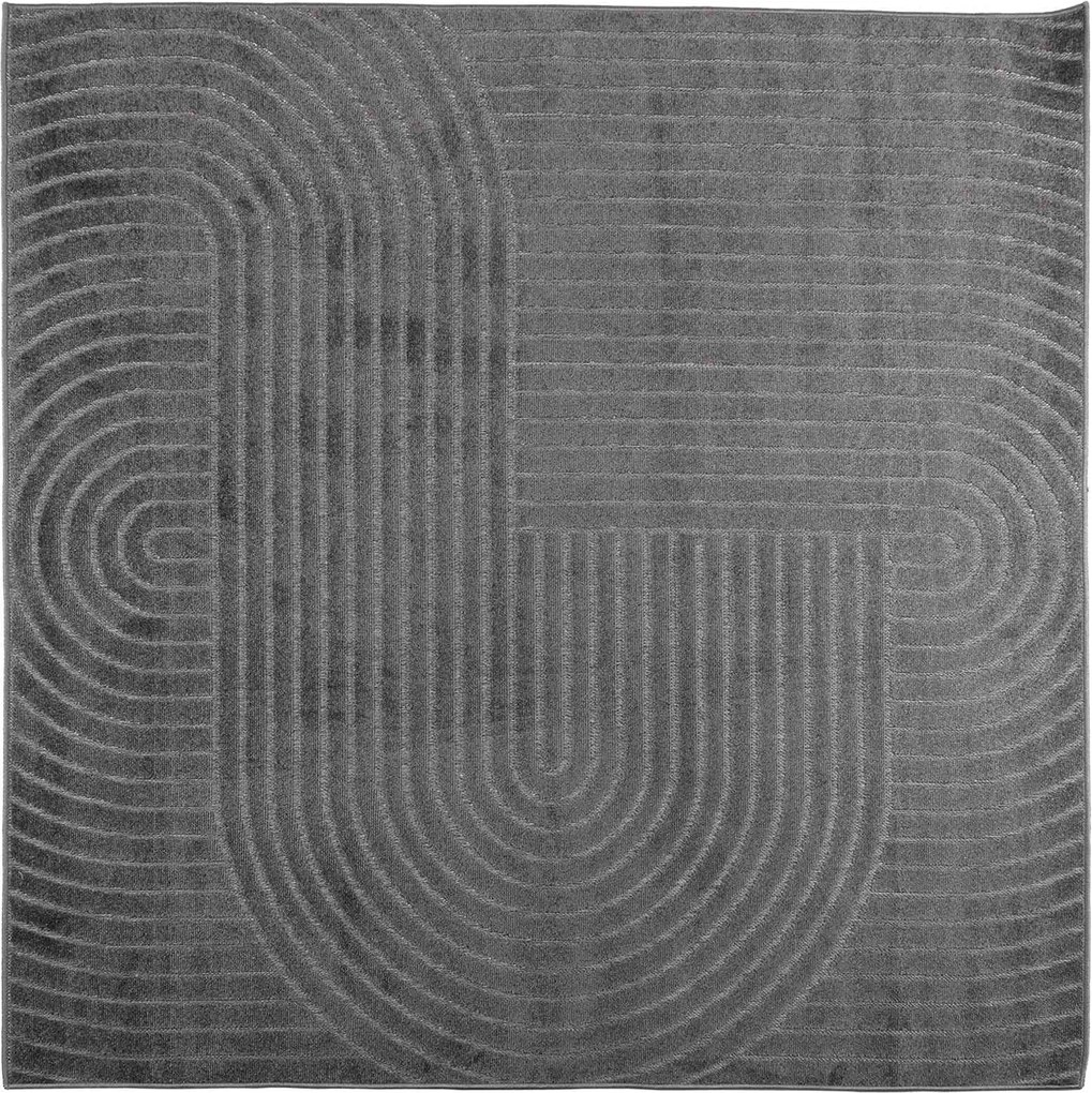 vidaXL Területszőnyegek PALMERAS Antracit 200 x 200 cm Poliészter
