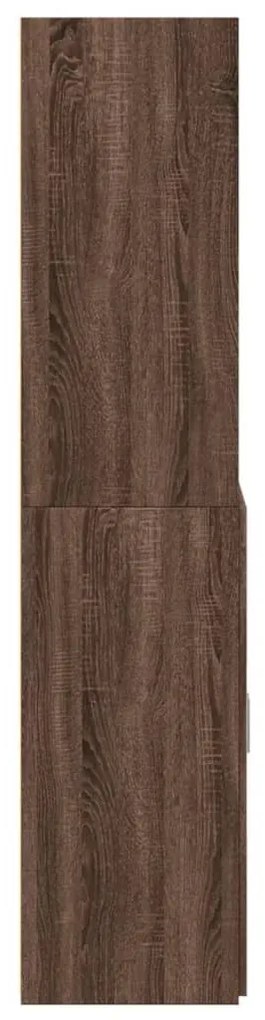 barna tölgyszínű szerelt fa magasszekrény 70 x 42,5 x 185 cm