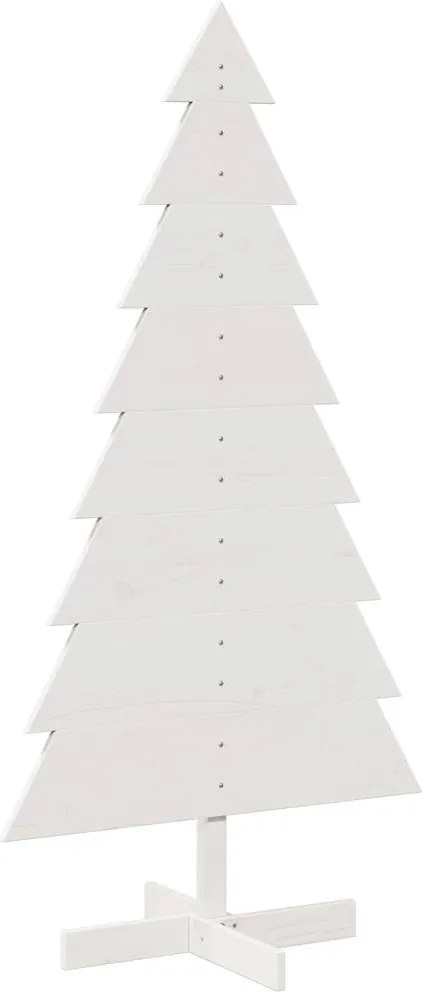 vidaXL fehér tömör fenyőfa karácsonyfa-dekoráció 150 cm