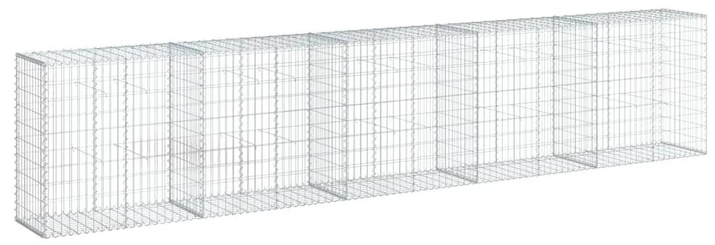 horganyzott vas gabion kosár fedéllel 500 x 50 x 100 cm