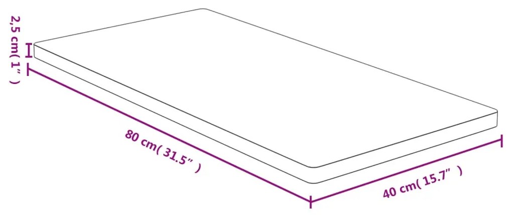 bambusz asztallap 40 x 80 x 2,5 cm