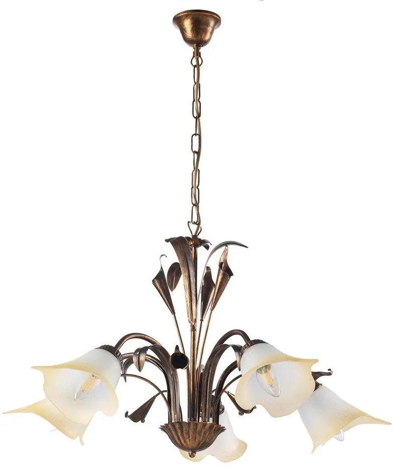 ONLI - Csillár láncon LUCREZIA 5xE14/6W/230V bronz