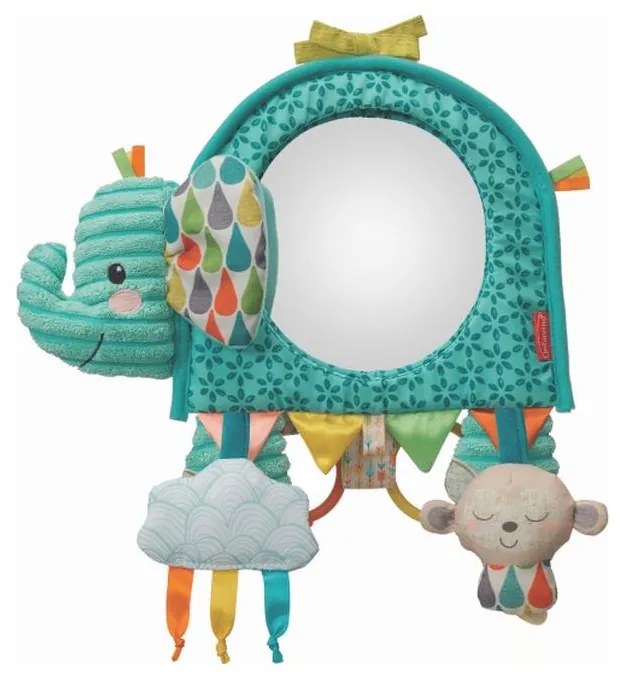 Infantino - Akasztós játék tevékenységekkel és tükörrel elefánt