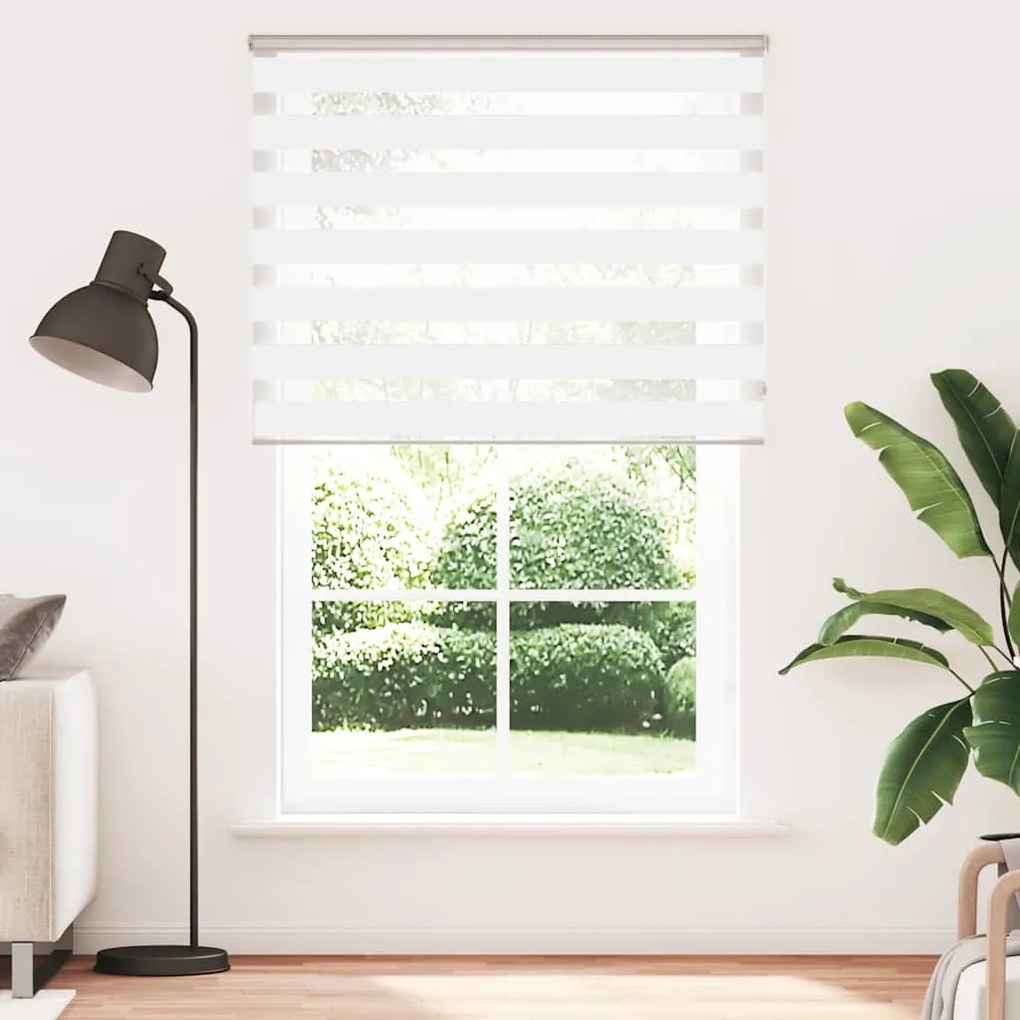 zebrafüggönnyel fehér szövetszélesség 135,9 cm poliészter