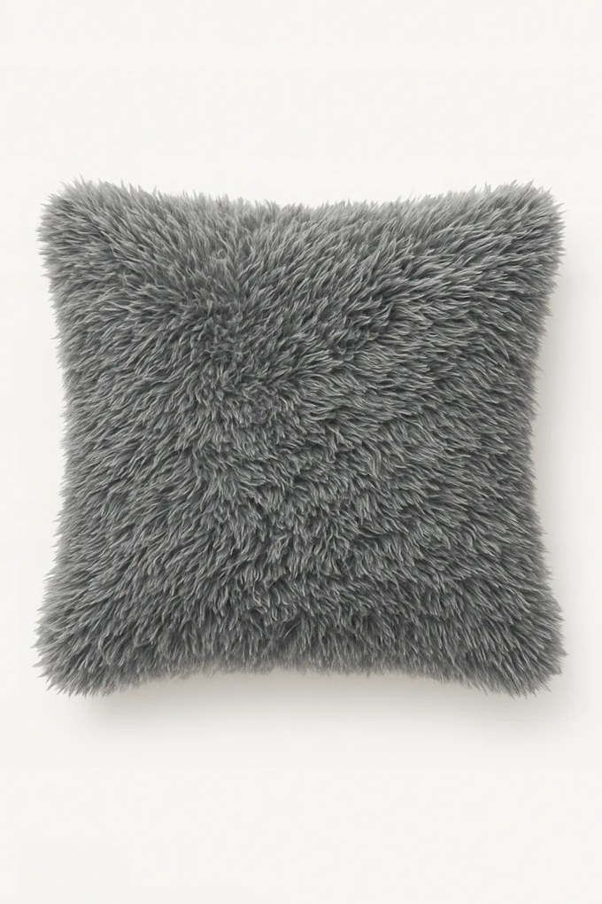 Párnahuzat Puha Plüss 40 X 40 CM |shaggy| Szürke Szín