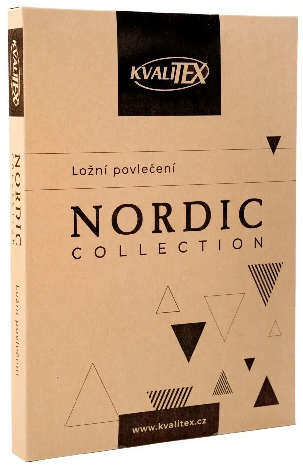 Kvalitex Nordic Grid pamut ágyneműhuzat szürke, 240 x 200 cm, 2 db 70 x 90 cm