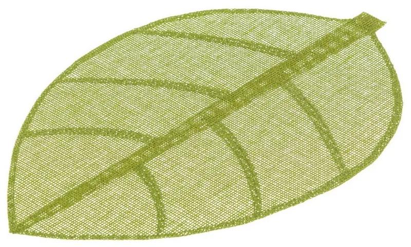 Zöld levélformájú alátét, 50 x 33 cm - Unimasa