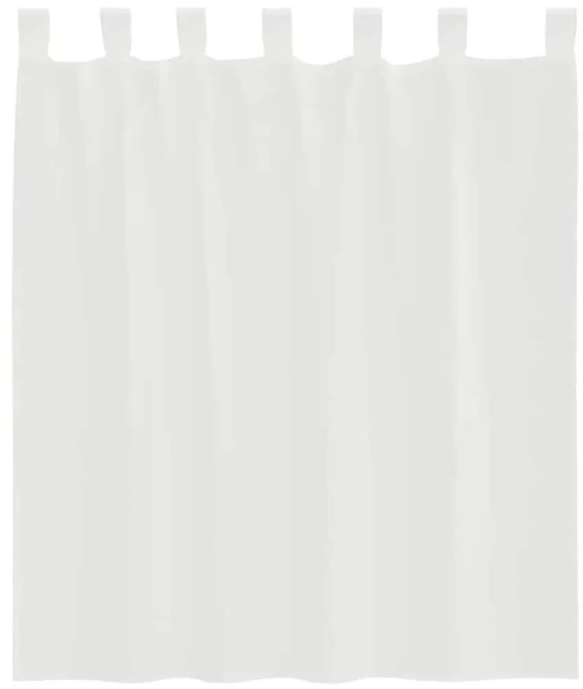 2 db fehér voile függönyök rúd zsebekkel