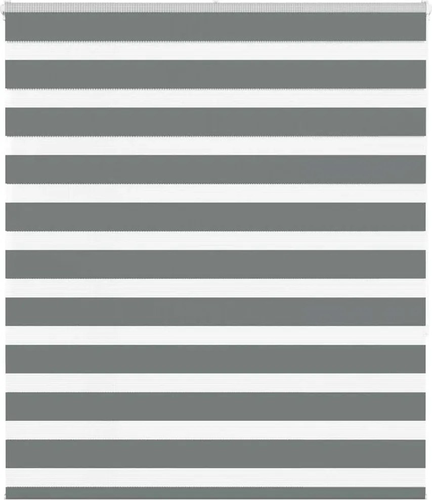 vidaXL zebrafüggönnyel sötét szürke szövetszélesség 125,9cm poliészter