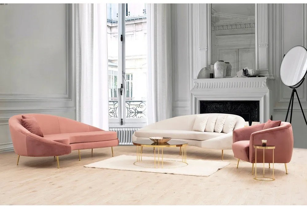 Krémszínű kanapé 255 cm Eses – Artie