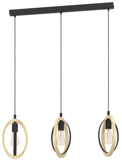 Eglo 43462 - Csillár zsinóron BASILDON 3xE27/40W/230V