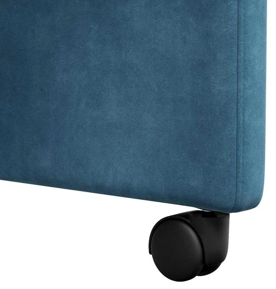 Kerekes Étkező Székek 2 pcs Kék 58 x 67 x 97 cm Bársony