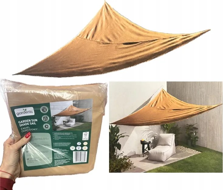 Kerti napvitorla Gardenic Napvédelem 3m x 3m x 3 m vízálló