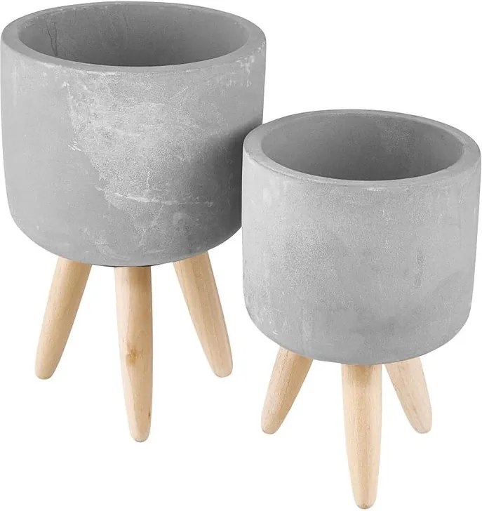 CONCRETE mini kaspó, lábakkal Ø10cm