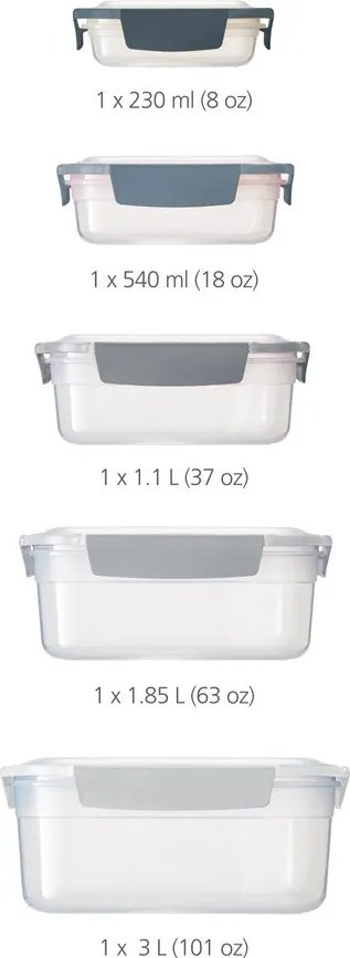 Élelmiszertartó doboz szett 5 db-os Nest – Joseph Joseph