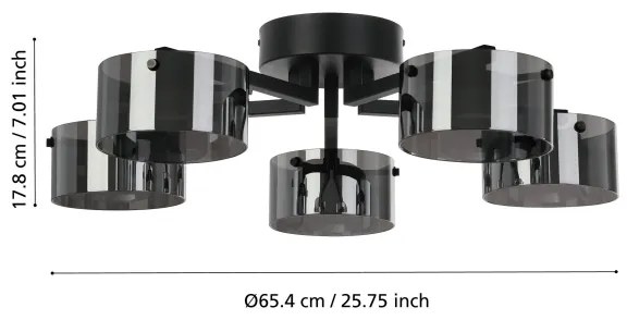 Eglo 39874 - LED Dimmelhető felületre szerelhető csillár COPILLOS 5xLED/5,4W/230V