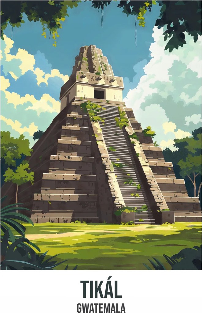 Poszter 21x29,7 cm Tikal