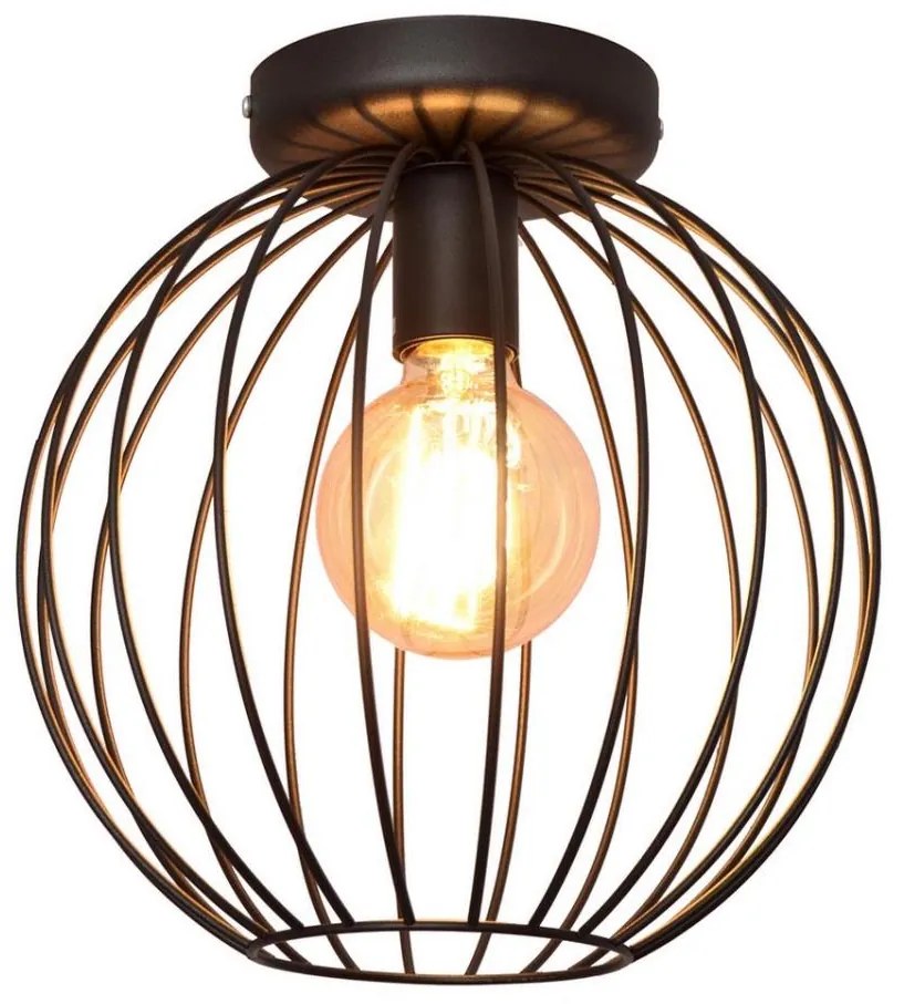 Helam Felületre szerelhető csillár MERCURE 1xE27/15W/230V á. 30 cm fekete HE1187