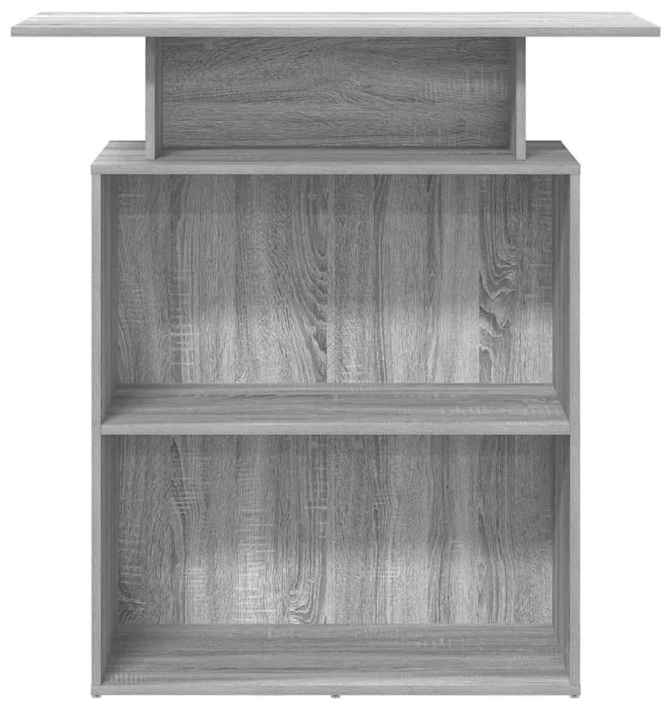 recepciós pult szürke sonoma 100x40x104 cm szerelt fa