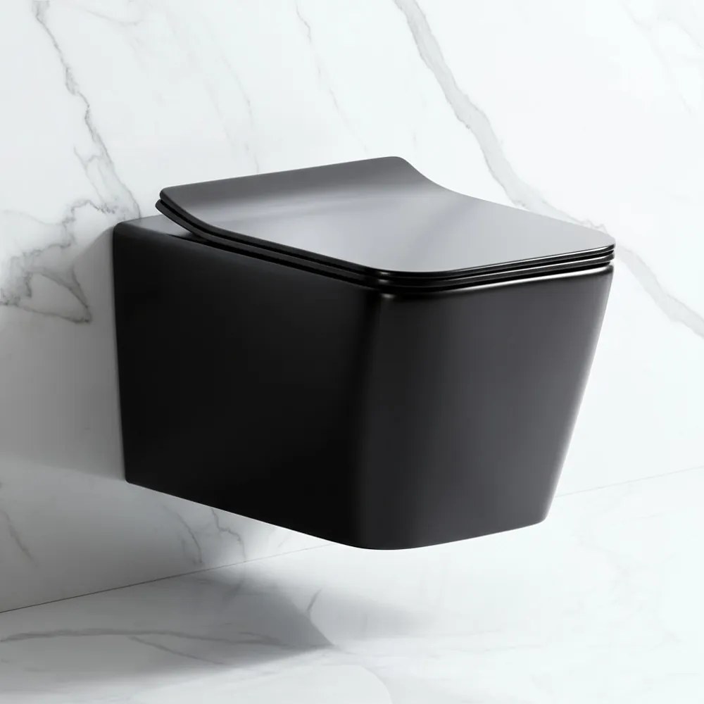 Tina fali rimless WC soft close ülőkével fekete