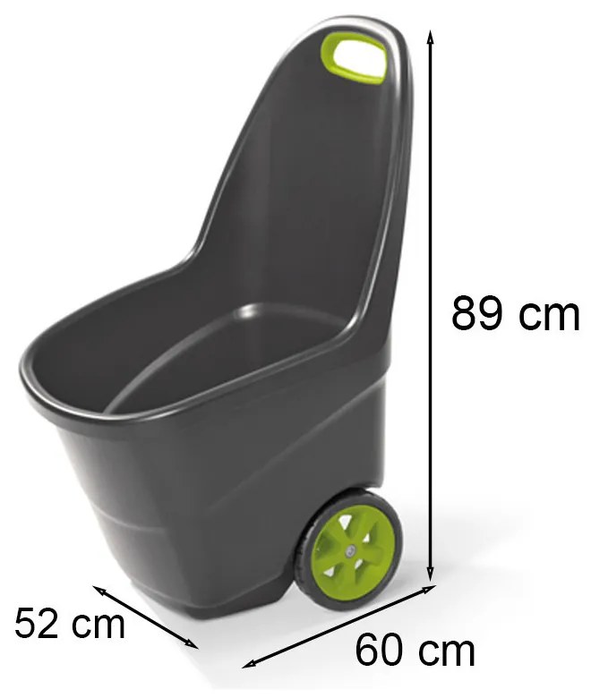 Easy go xl műanyag kerti talicska 62 l