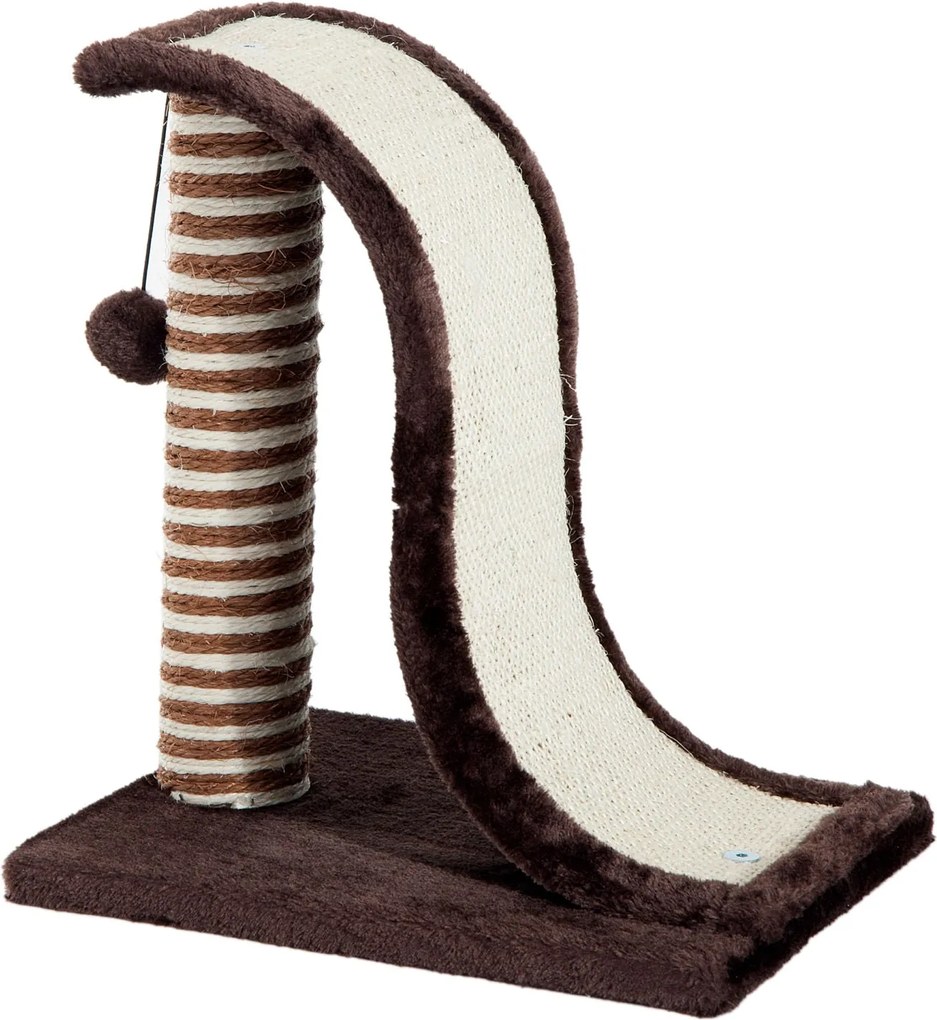 PawHut Macska Kaparófa Fa Természetes Szizál Poszttal és Játék Gömbbel 35x30x39cm Barna | Aosom