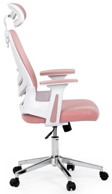 Irodai forgószék hintamechanikával, rózsaszín kárpittal. KA-K2031 PINK