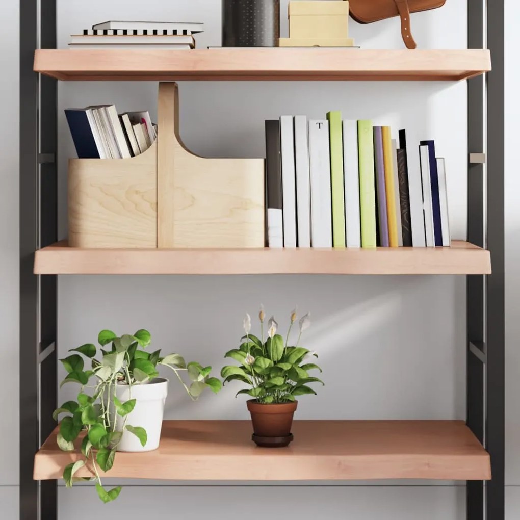 világosbarna kezelt tömör tölgyfa fali polc 100x60x(2-6) cm