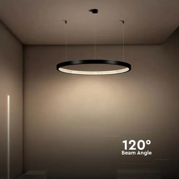 LED Csillár zsinóron LED/19W/230V 4000K fekete