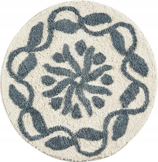 Kerek kerek fürdőszobai szőnyeg, poros kék, Madam Stoltz