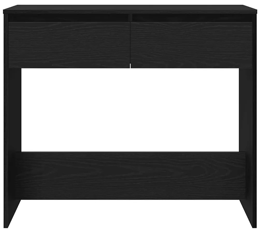 fekete tölgyszínű szerelt fa dohányzóasztal 89x41x76,5 cm