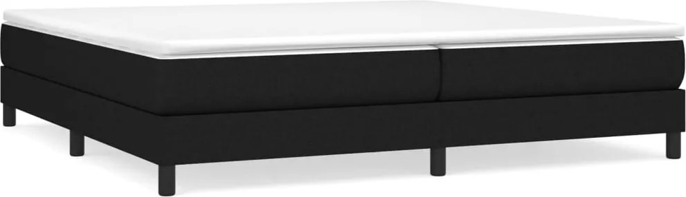 vidaXL fekete szövet rugós ágy matraccal 200 x 200 cm